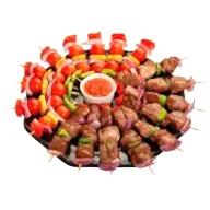 Мини-шашлычки из баранины с овощами гриль (10 шт)